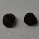 REECHO 2 PCS Mini Claw Clip in Messy & Cat Ears Hair Bun Extensions HB001 Wig Accessory Updo Hairpieces for Women Girls (Pack of 2-3" Straight, Dark Brown with Copper Highlights)