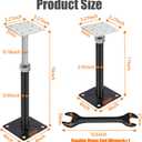 8 Pcs Adjustable House Floor Jacks 11-16" Height Range Screw Jack Post for Floor Joist, 5000 lbs Load Capacity, Temporary Support for Leveling Sagging Floor Repair, RV Step Stabilizer, Black