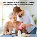 37 Pcs Big Eye Steel Sewing Needles Kit - Stainless Steel Needles for Hand Sewing Kit with Thread Ripper, Needle Threaders, Threads and Thimbles