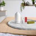 LUANT Circular Marble Stone Decorative Tray for Counter, Vanity, Dresser, Nightstand or Desk, Diameter 8 Inches (Gray)