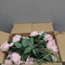 50 PCS Roses Artificial Flowers, Fake Roses with Stem Realistic Blush Silk Rose for DIY Wedding Bouquets Table Centerpieces Arrangements Baby Shower Birthday Home Decor Valentines Day Gift for Her