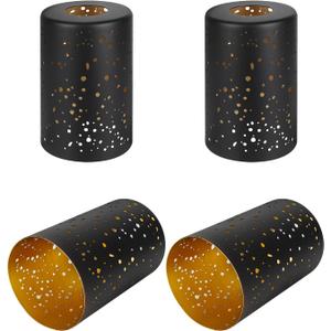 Fixture Replacement Globe Lampshade, Pendant Light Shade Starry Night Straight Cylinder Lampshade with 1-5/8 Inch Fitter Opening, Bottom Diameter 3.5" Height 5.5" Shades for Pendant Lights Wall Lamps