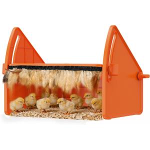 Heating Brooder Plate for Chicks Ducklings, Adjustable 3 Levels Temperature Brooder House for Keeping Poultry Warm(Orange, L)