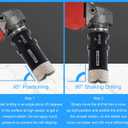 DKIBBITH 1 Inch Dry Diamond Core Drill Bits, 25mm Tile Vacuum Brazed Angle Grinder Hole Saw for Porcelain Ceramic Granite Brick Concrete with 5/8-11 Thread to 3/8 Hex Shank Adapter, Black