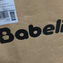 Babelio Baby Gate for Stairs, Kitchen & Doorways, No Bottom Bar| Easy Installation| One-Handed Operation| Auto-Close| Hardware Mount (Drill Needed) Safety Dog Gate (White - B17, 24-39" W, 28" H)