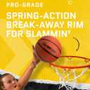 SKLZ Pro Mini Indoor Basketball Hoop with Ball, Over the Door, Shatter-Proof Backboard, Spring-Action Break-Away Steel Rim, Great for Home, Dorm Room, and Office