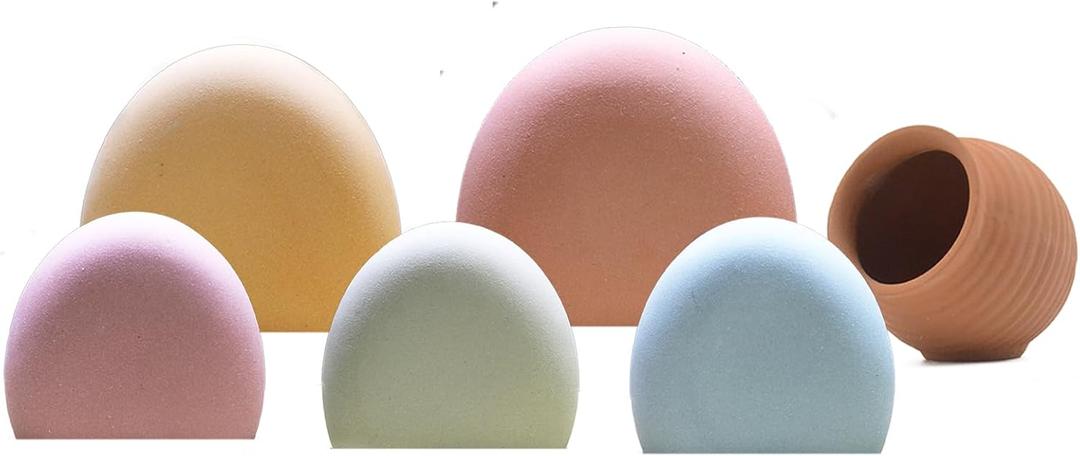 Pastel Ceramic Fish Tank Decorations, Aquarium Decorations, Modern Fish Tank Decor, Dome-Shaped Aquarium Ornaments in Pink, Blue, Yellow, Terra Cotta, Multi-Color Set for Aquatic Habitat