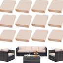 Outdoor Cushion Covers Set,12PCS Patio Furniture Couch Seat Slipcovers, Replacement for Sofa Sectional Chair(CoverOnly)