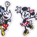 2 Pcs Mickey Party Patches Iron on Embroidered Badge Saw On Patch for Jeans, Clothing, Bags, Jackets, Caps