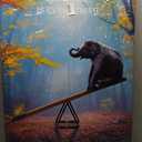 Elephant Wall Art Mindset Motivation Office Wall Canvas Animals Poster Framed Artwork for Office Living room Ready to Hang (24x36 inch)