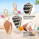 Butterfly Acrylic Bag Charm & Keychain with Pink Heart, Gold Lobster Clasp, Detachable Purse Clip for Handbags Keys, 5.7 Inch