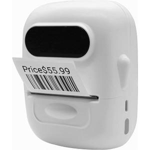 HYBSK Bluetooth Thermal Printer with Label, P50 Portable Barcode Label Maker Machine for Retail,Small Business, Office,Compatible with iPhone/Android (White)