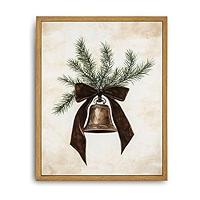 Rustic Christmas Bell Print, Neutral Christmas Printable Wall Art, Vintage Style Seasonable Wall Art, Cottagecore Christmas Decor, 12x16"