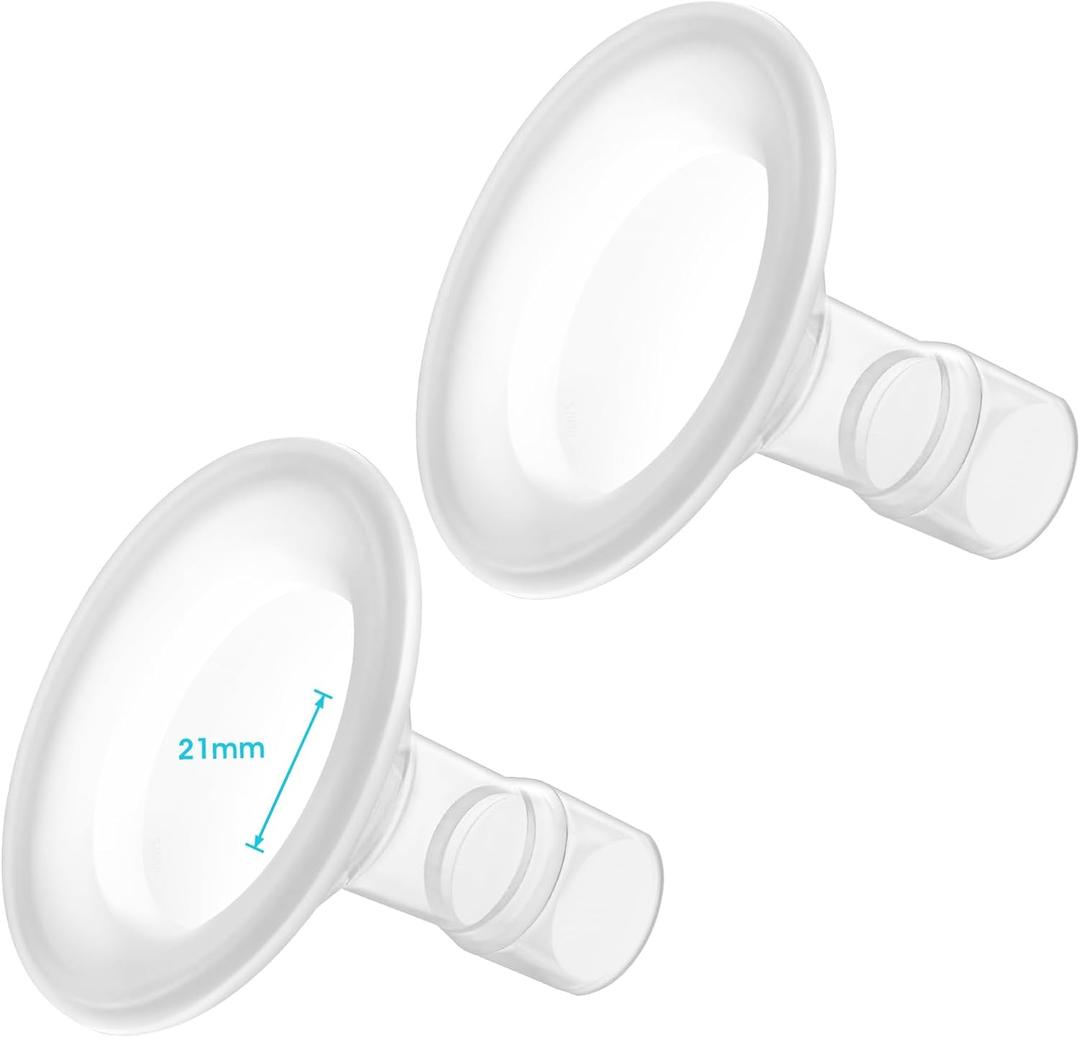 21mm Shields&Cushions Compatible with Medela Breast Pump- PersonalFit, Freestyle, Harmony, Maxi, Flex Lansinoh Pump-SignaturePro SmartPump Manual Replace Medela Parts Accessories Flanges