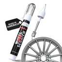 Wheel Scratch Fix® Silver Magic Car Scratch Remover Pen - Alloy Wheel Touch Up Paint Pen for Cars, Curb Rash Removal with Fast-Drying & Long-Lasting OEM Finish, Vehicles Rim Repair Paint for Chip (Light Silver (Pen Only))