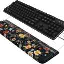 HAOCOO Keyboard Stand for Desktop, Acrylic Tilted Key Board Holder, 3-Level Height Adjustment Keyboard Riser for Easy Ergonomic Working, Wrist Rest for School Desk Accessories