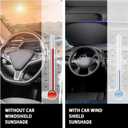 2 x TVK Car Windshield Sun Shade,Foldable Sun Shield for Heat and UV Protection,Reflective Polyester Blocks Heat that Keeps Your Vehicle Cool,Small Sedans (57.08x 33.46inch)