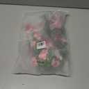 Artificial Hanging Flowers Plants for Outdoor Spring Decoration,2 Pcs Faux Silk Daisy with Eucalyptus Leaves,UV Resistant No Fade Look Real Violet for Outside Home Indoor Decor (Pink+Rose Red)