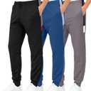 Real Essentials 3 Pack: Boys' Athletic Jogger Sweatpants - Kids Teens Youth Active Sports Pants with Pockets (Sizes 518)