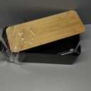 Cable Management Box - Wooden Style Large Cord Organizer to Hide Wires & Power Strips | Desk Computer Cable Organizer | Safe ABS Material | 16" (L) x 6.2" (W) 5.3" (H) | for Home & Office - Black