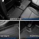 Floor Mats Set for 2026 Hyundai Palisade 7&8 Seats (Only Gas), All Weather TPE Cargo Liner Backrest Mats Trunk Lower Mat Accessories (2026 | Floor Mats Set)