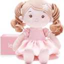 LeyaDoll Soft Baby Doll Toys (12''), My First Baby Rag Doll for 1 Year-Old Girl Birthday Gift, Christmas Plush Toys Gift for Toddler Kids Infants -Princess Starlet