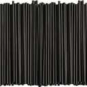 Comfy Package [500 Count] 7.75"High Black Straws, Disposable Plastic Drinking Straws - Black, Pack of 4
