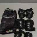 BOSONER Kids/Youth Knee Pad Elbow Pads Guards Protective Gear Set for Roller Skates Cycling BMX Bike Skateboard Inline Skatings Scooter Riding Sports (Small (3-8 years), Black)