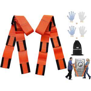 MAXBROTHERS Moving Straps for Lifting Furniture, 2-Person Lifting Straps Moving up to 850LBS, Wide Design 3.15in for Appliances, MattressesFurniturewith Cotton Gloves & Storage Bag