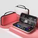 MOCADIA Carrying Case for Switch 2 ,Travel case for Nintendo Switch 2 (2025) NS2 Carrying Case Game Protector Hard Shell Bag with 24 Game and Host Card Slots & Accessories Storage Bag (Red White)