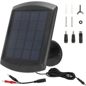 6V Solar Panel for Deer Feeder, Efficient Solar Panel for Blink Camera Outdoor Waterproof Small Solar Battery Charger Maintainer Includes Secure Wall Mount