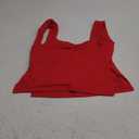 ForeFair Women Sleeveless Backless Crop Tank Top Summer Going Out Outfits Cute Pleated Sweetheart Neck Strappy Y2K Slits Tops (Small, Red)