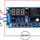 DROK 12V Timer Relay, LED Display 4-Mode On-Off Automotive Time Delay Relay, Electric Delay Timer Switch 0.1s to 999min