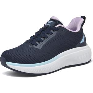 Wondamo Women's Walking Shoes Slip On Comfortable Rebound Running Tennis Shoes Lightweight Breathable Non Slip Supportive Casual Athletic Fashion Sneakers, Size 9 US Women