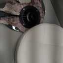 IBUYKE Height Adjustable 360°Swivel Vanity Stool, Tufted Round Vanity Chair for Makeup Room, Faux Leather Vanity Stool for Bathroom, Living Room, Modern Ottoman, White WBD025W