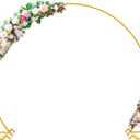 Wokceer Wedding Arch 7.2FT Round Backdrop Stand Gold Metal Circle Backdrop Stand Circle Balloon Arch Stand Frame for Birthday Party Bridal Shower Anniversary Ceremony Candy Tables Celebration