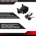 FEXON Ignition Switch & Ignition Lock Cylinder with 2 Keys Compatible with 1997-2005 Chevy Malibu Impala Monte Carlo Olds Alero Grand Am Repalces 12458191 22599340