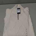 Guess Diamond Cable-Knit Half-Zip Sweater, Size M