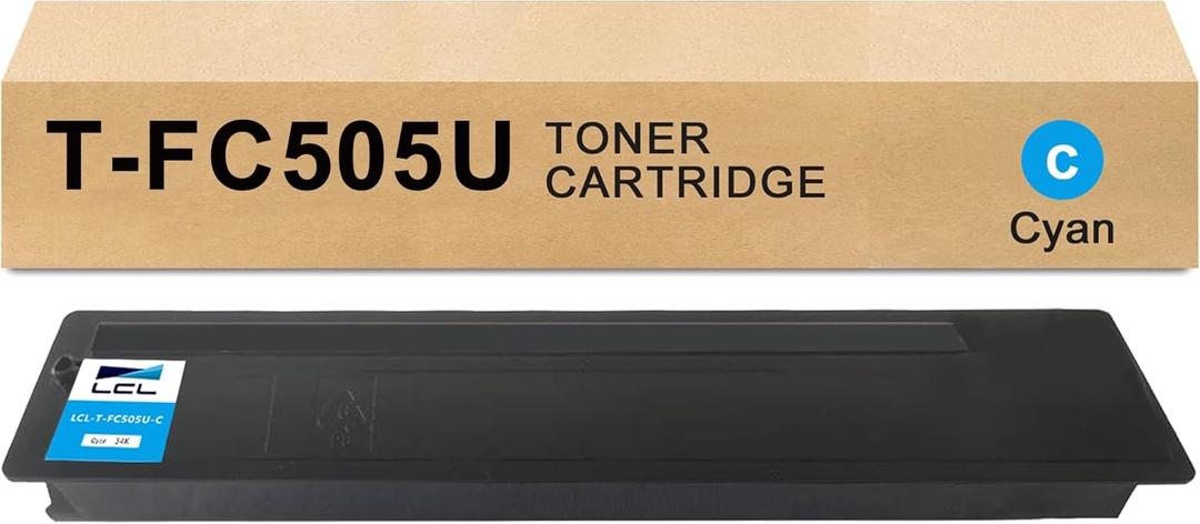LCL T-FC505U T-FC505U-C T-FC505UC Cyan High Yield Toner Cartridge Replacement for Toshiba E-Studio 2505AC 3005AC 3505AC 4505AC 5005AC Printer (1-Pack)