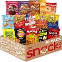 Frito-Lay Ultimate Snack Care Package, Variety Assortment of Chips, Cookies, Crackers & More, (Pack of 40) (EXP 11/18/25)