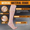 Doc Miller Open Toe Compression Socks, 20-30 mmHg, Toeless Compression Sleeves for Legs, Knee High Stockings for Shin Splints, Varicose Veins, Travel, Calf Support & Muscle Recovery, Men & Women, Pair, XL Size