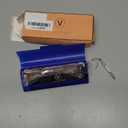 VisionGlobal Blue Light Blocking Glasses for Women Men, Square Frame Computer Reading Glasses(Champagne,+6.00 Magnification) (08_nola_champagne)