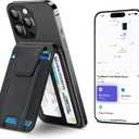 TopMade for Magsafe Wallet, Works with Apple Find My, Strongest Magnetic Wallet for iPhone 17/16/15/14/13/12 Series, Mganetic Card Holder with Adjustable Stand, RFID Blocking, 9 Cards Holder, Black