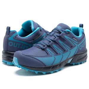 OUTJET Women's Waterproof Hiking Shoes Lightweight Non-Slip Trails Walking Shoes Outdoor Sneakers Blue, 8,5