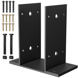 Adjustable 4x4 Post Base, Heavy-Duty Detachable Post Bracket 10-Gauge Steel, Rust-Resistant Post Anchor Bracket for Decks, Fences, Mailboxes, Gazebos, Pavilions, 3PCS