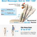 Shiatsu Massage Cushion with Heat for Neck and Back - 4D Kneading, Vibration and Dual-Neck Design, Adjustable Intensity and Height, Help with Muscle Stiffness, for Office Chair, Home, Beige
