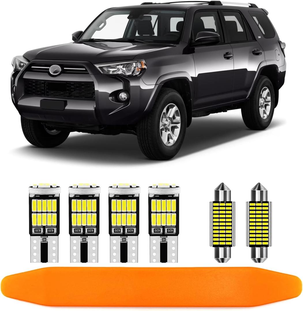 16pcs Interior LED Lights Kit Super Bright LED Map Dome Light Bulbs for 2010-2019 2020 2021 2022 2023 Toyota 4Runner all models, 6000K Cool White
