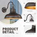 zeyu 18 Inch Barn Light, Farmhouse Outdoor Sconces Wall Lighting, Outdoor Barn Light for Garden Garage, Oil Rubbed Bronze Finish, 016-1BL ORB, 17.7''