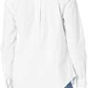 Amazon Essentials Women's Regular-Fit Long-Sleeve Button-Down Poplin Shirt, Business Casual, Office Work (White, S)