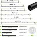 Spring Tension Curtain Rods for Windows 31-77Inch Black Shower Curtain Rod no Drilling Tension Rod Adjustable Curtain Rods for Windows,Closets,Doorway